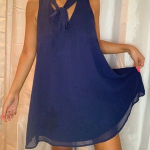 Forever 21 flowy navy dress